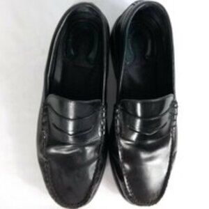 Nunn Bush Men Black Leather Penny Loafers Gel Cushion Inner Heels Size 8.5 GUC